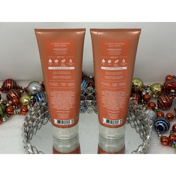 SET OF 2~BATH & BODY WORKS GOLDEN MANGO LAGOON BODY CREAM 8 OZ~VERY RARE! - Picture 3 of 3